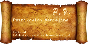 Petrikovich Vendelina névjegykártya